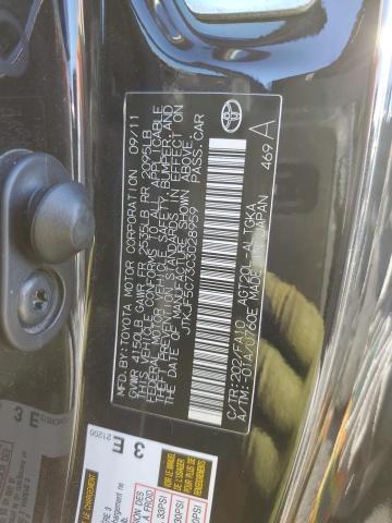 JTKJF5C73C3028959 - 2012 TOYOTA SCION TC BLACK photo 12