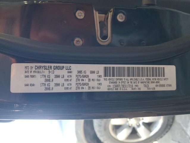 1C6RR7LT9ES117218 - 2014 RAM 1500 SLT BLACK photo 12