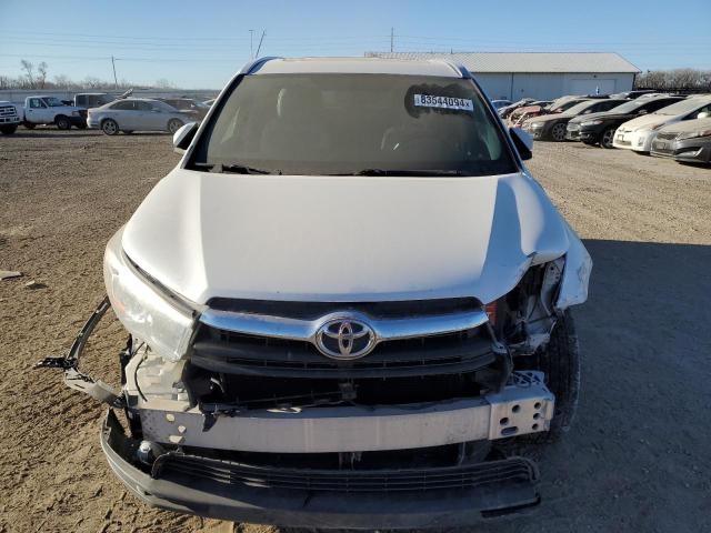 5TDJKRFH9FS162733 - 2015 TOYOTA HIGHLANDER XLE WHITE photo 5