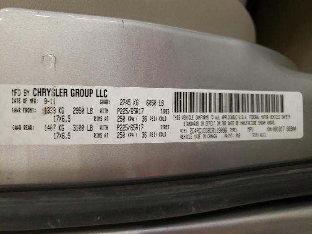 2C4RC1CG8CR119096 - 2012 CHRYSLER TOWN & COU TOURING L SILVER photo 13