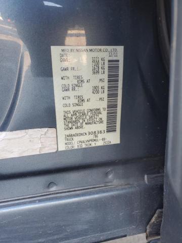 1N6BA0EDXCN308363 - 2012 NISSAN TITAN S 蓝色 照片 12