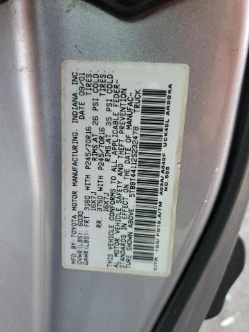 5TBBT44112S232478 - 2002 TOYOTA TUNDRA ACCESS CAB ვერცხლისფერი ფოტო 12