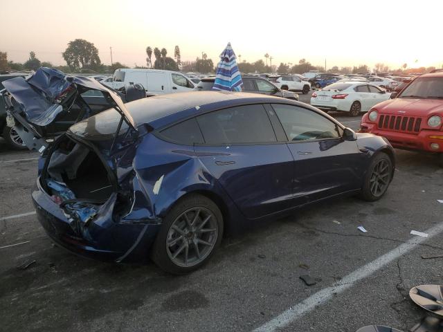 5YJ3E1EA2NF117237 - 2022 TESLA MODEL 3 ლურჯი ფოტო 3