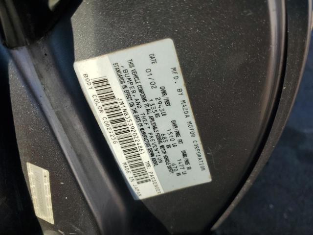 JM1NB353920224861 - 2002 MAZDA MX-5 MIATA BASE SILVER photo 12