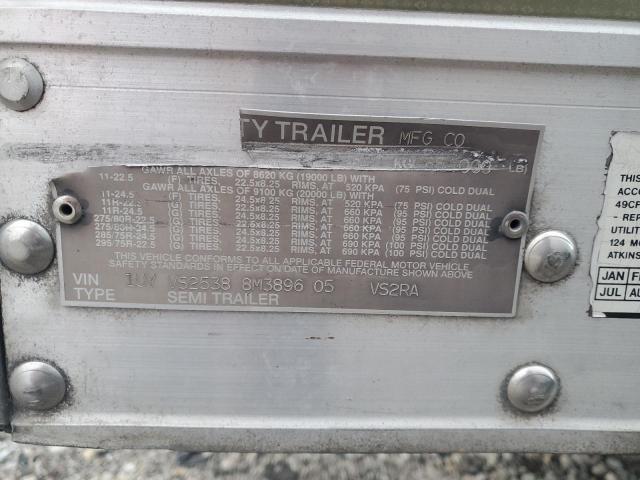 1UYVS25388M389605 - 2008 UTILITY TRAILER Սպիտակ լուսանկար 10