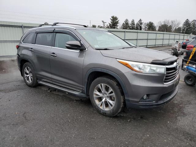 5TDJKRFH0FS096847 - 2015 TOYOTA HIGHLANDER XLE GRAY photo 4