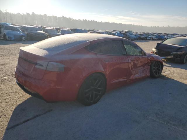 5YJSA1E51MF435472 - 2021 TESLA MODEL S RED photo 3
