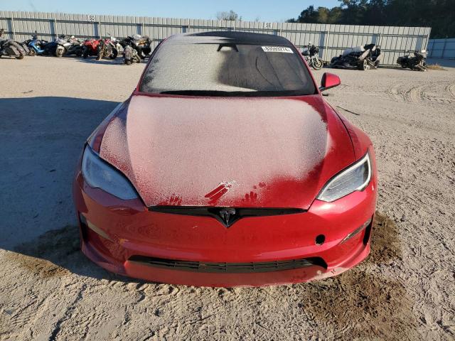 5YJSA1E51MF435472 - 2021 TESLA MODEL S RED photo 5