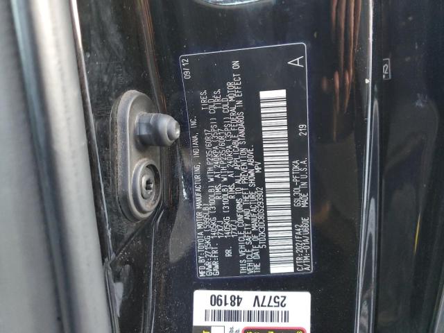 5TDZK3DC8DS293902 - 2013 TOYOTA SIENNA BLACK photo 13