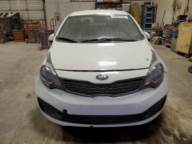 KNADM4A33E6348883 - 2014 KIA RIO LX WHITE photo 5