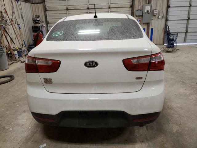 KNADM4A33E6348883 - 2014 KIA RIO LX WHITE photo 6