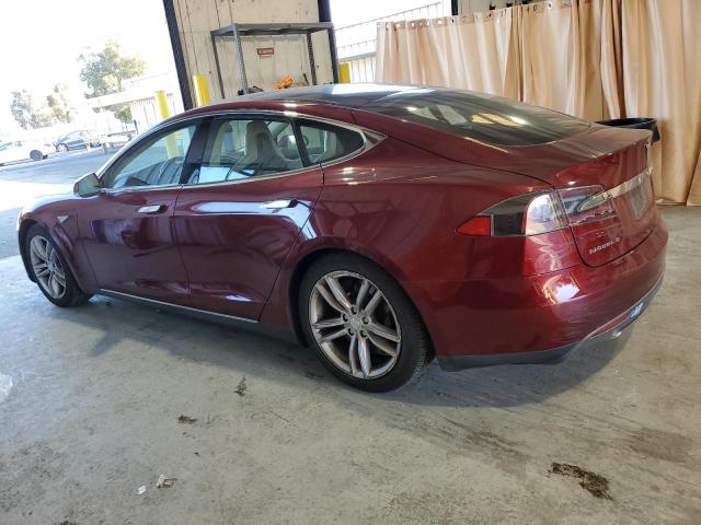 5YJSA1DN7CFS00350 - 2012 TESLA MODEL S BURGUNDY photo 2