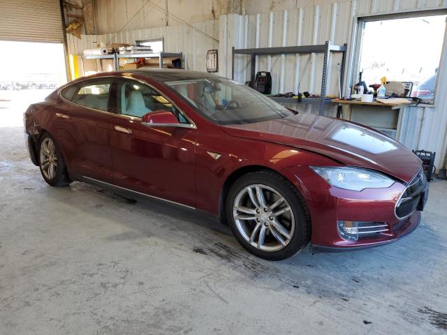 5YJSA1DN7CFS00350 - 2012 TESLA MODEL S BURGUNDY photo 4