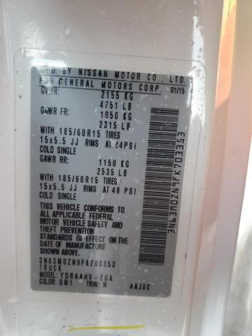 3N63M0ZN9FK703353 - 2015 CHEVROLET CITY EXPRE LT 白色 照片 14