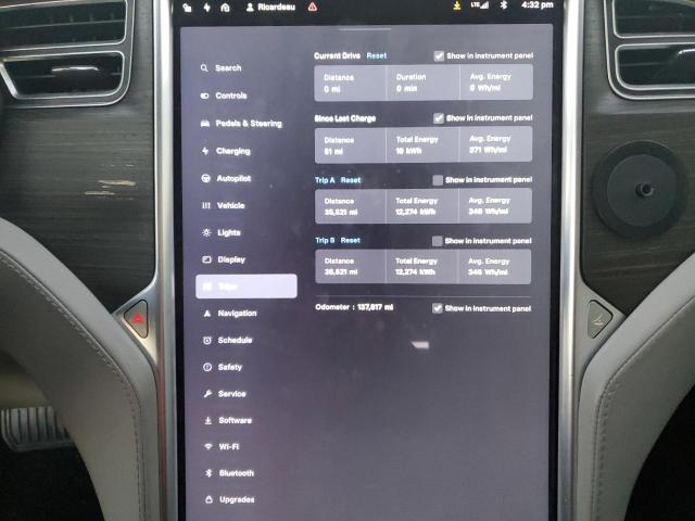 5YJSA1E16GF134620 - 2016 TESLA MODEL S WHITE photo 9