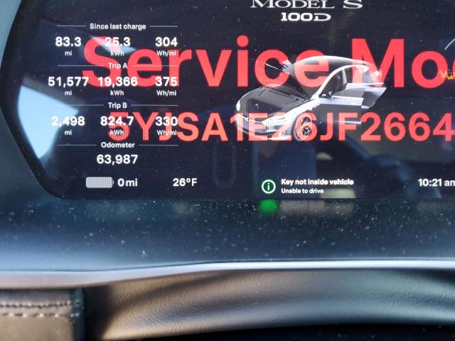 5YJSA1E26JF266485 - 2018 TESLA MODEL S Boz foto 9