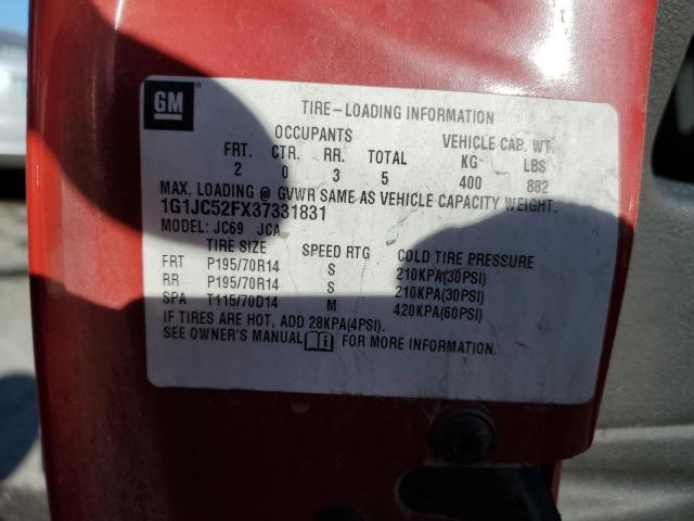 1G1JC52FX37331831 - 2003 CHEVROLET CAVALIER RED photo 13