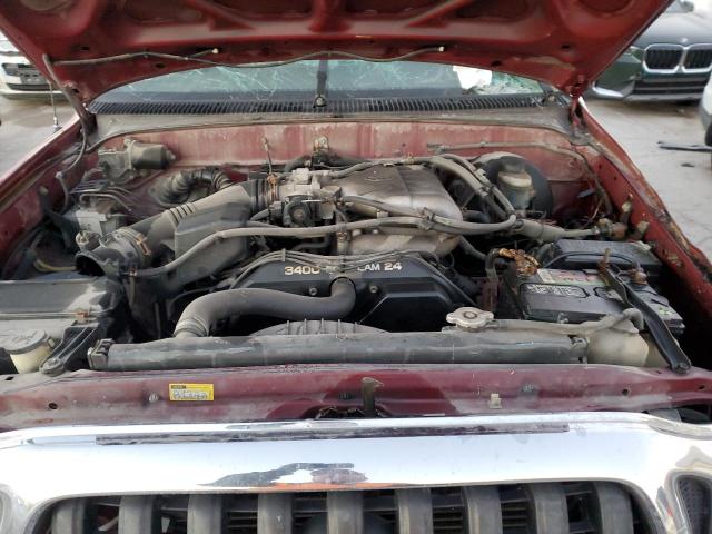 5TEGN92N34Z312039 - 2004 TOYOTA TACOMA DOUBLE CAB PRERUNNER BURGUNDY photo 11