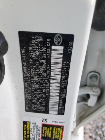 4T1G11AK3PU798347 - 2023 TOYOTA CAMRY SE NIGHT SHADE WHITE photo 12