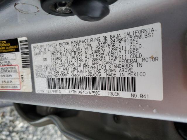 3TMJU62N97M033865 - 2007 TOYOTA TACOMA DOUBLE CAB PRERUNNER SILVER photo 13