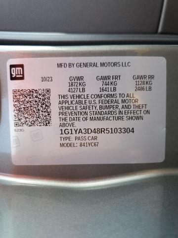 1G1YA3D48R5103304 - 2024 CHEVROLET CORVETTE STINGRAY 1LT GRAY photo 12