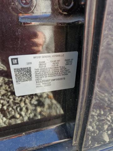 1G1ZG5ST1MF053373 - 2021 CHEVROLET MALIBU RS BURGUNDY photo 12