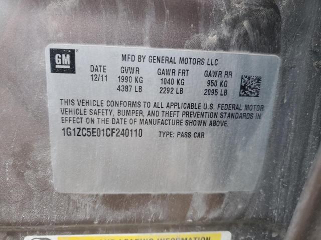 1G1ZC5E01CF240110 - 2012 CHEVROLET MALIBU 1LT Қоңыр фото 13