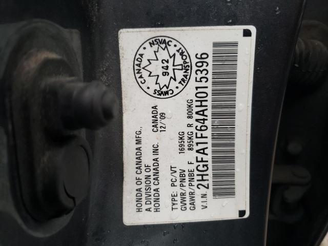 2HGFA1F64AH015396 - 2010 HONDA CIVIC LX-S 灰色 照片 13