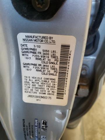 JN8DR09X62W662175 - 2002 NISSAN PATHFINDER LE 银色 照片 13