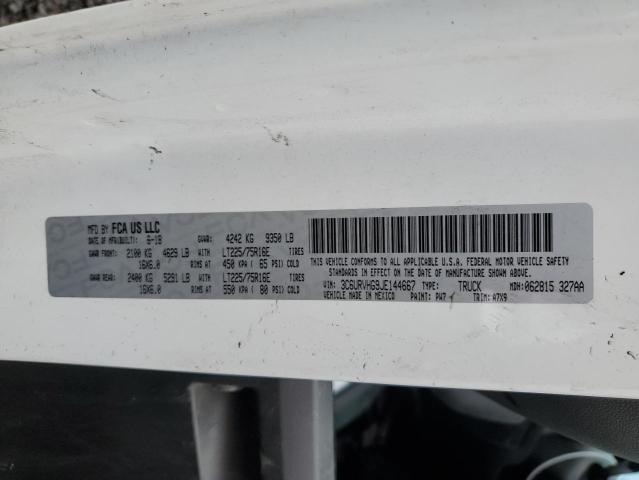 3C6URVHG9JE144667 - 2018 RAM PROMASTER 3500 HIGH თეთრი ფოტო 13