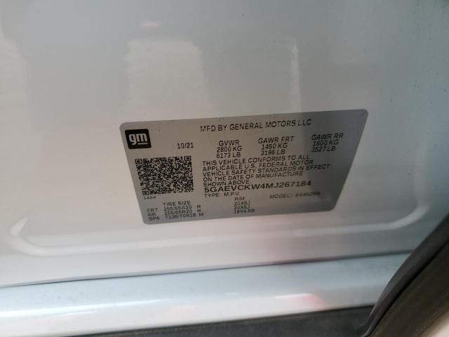 5GAEVCKW4MJ267184 - 2021 BUICK ENCLAVE AVENIR 白色 照片 12