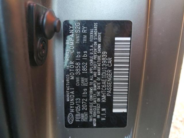 KMHTC6AE1DU139839 - 2013 HYUNDAI VELOSTER TURBO CHARCOAL photo 13