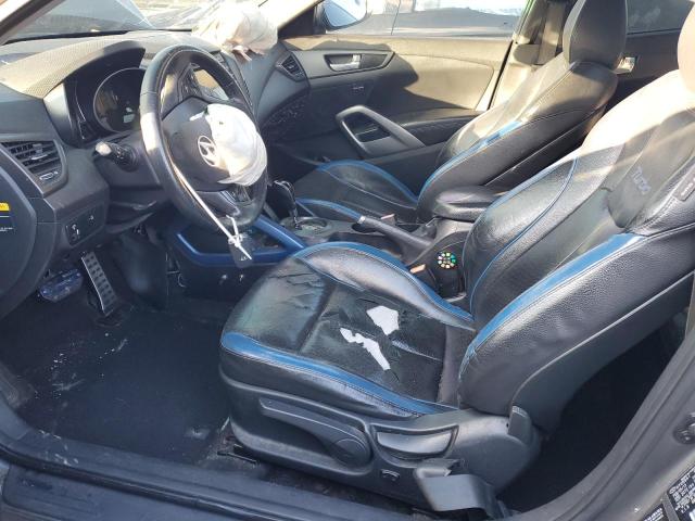 KMHTC6AE1DU139839 - 2013 HYUNDAI VELOSTER TURBO CHARCOAL photo 7