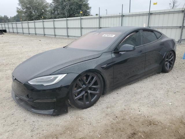 5YJSA1E53MF429348 - 2021 TESLA MODEL S BLACK photo 1