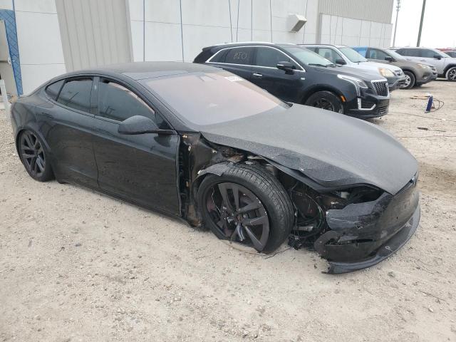 5YJSA1E53MF429348 - 2021 TESLA MODEL S BLACK photo 4