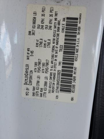 1D7HA18NX5S333829 - 2005 DODGE RAM 1500 ST 白色 照片 12