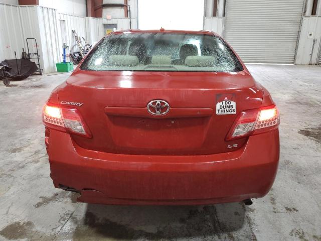 4T4BF3EK3AR074057 - 2010 TOYOTA CAMRY BASE წითელი ფოტო 6