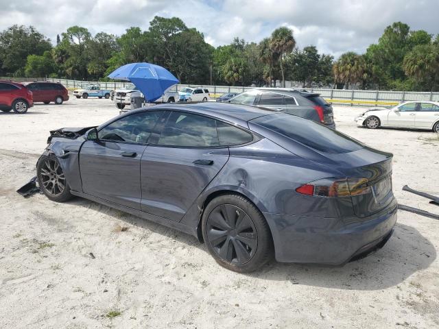 5YJSA1E59NF459505 - 2022 TESLA MODEL S GRAY photo 2