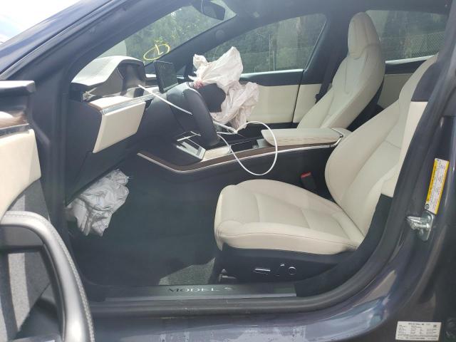 5YJSA1E59NF459505 - 2022 TESLA MODEL S GRAY photo 7