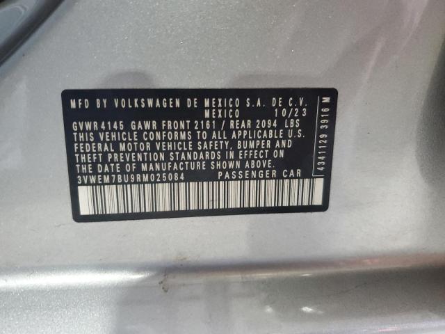 3VWEM7BU9RM025084 - 2024 VOLKSWAGEN JETTA SE SILVER photo 12