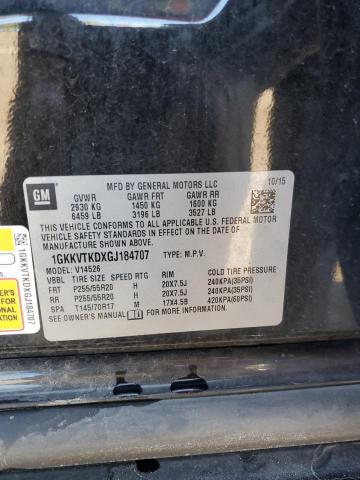 1GKKVTKDXGJ184707 - 2016 GMC ACADIA DENALI შავი ფოტო 14