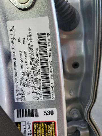 3TMAZ5CN1NM168538 - 2022 TOYOTA TACOMA DOUBLE CAB فضي صورة 12