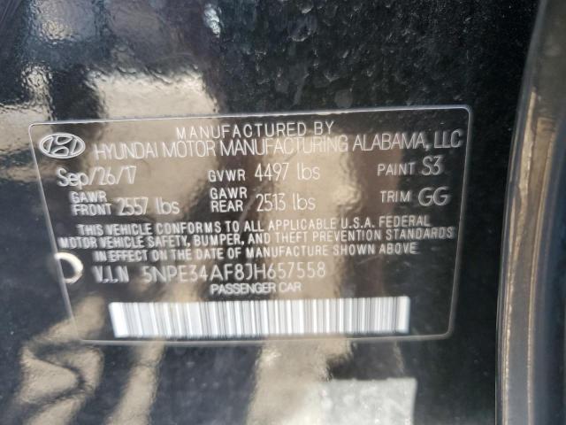 5NPE34AF8JH657558 - 2018 HYUNDAI SONATA SPORT BLACK photo 12