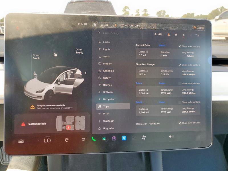 5YJ3E1EA7MF025958 - 2021 TESLA MODEL 3 თეთრი ფოტო 9