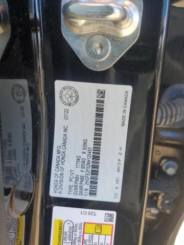 2HGFE2F52NH125483 - 2022 HONDA CIVIC SPORT BLACK photo 13