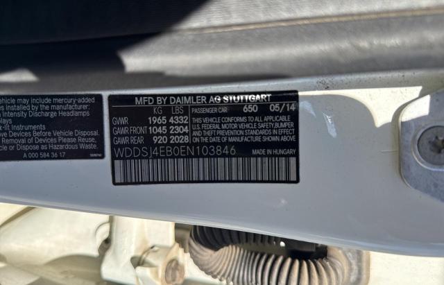 WDDSJ4EB0EN103846 - 2014 MERCEDES-BENZ CLA 250 WHITE photo 10