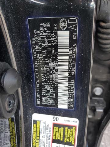 2T1BURHE4HC945651 - 2017 TOYOTA COROLLA L Schwarz Foto 12