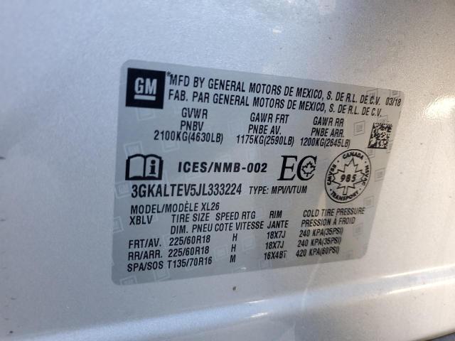 3GKALTEV5JL333224 - 2018 GMC TERRAIN SLE SILVER photo 13