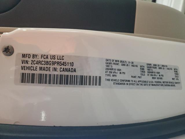 2C4RC3BG9PR545110 - 2023 CHRYSLER PACIFICA TOURING L WHITE photo 13