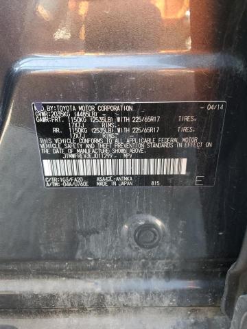 JTMWFREV3EJ011299 - 2014 TOYOTA RAV4 XLE Boz foto 13